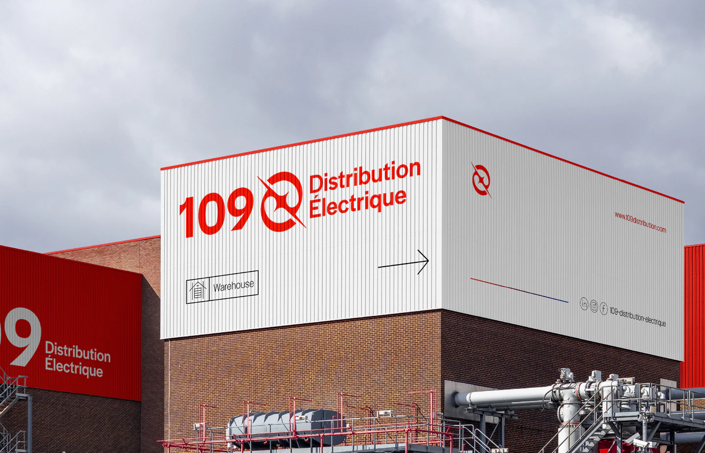 A 109 branch building with the logo