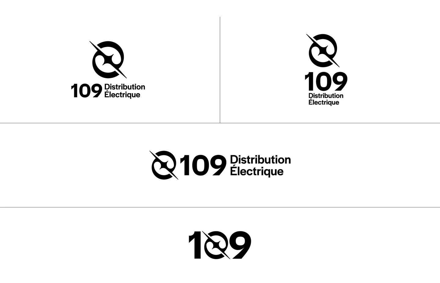 Four 109 logo lockups