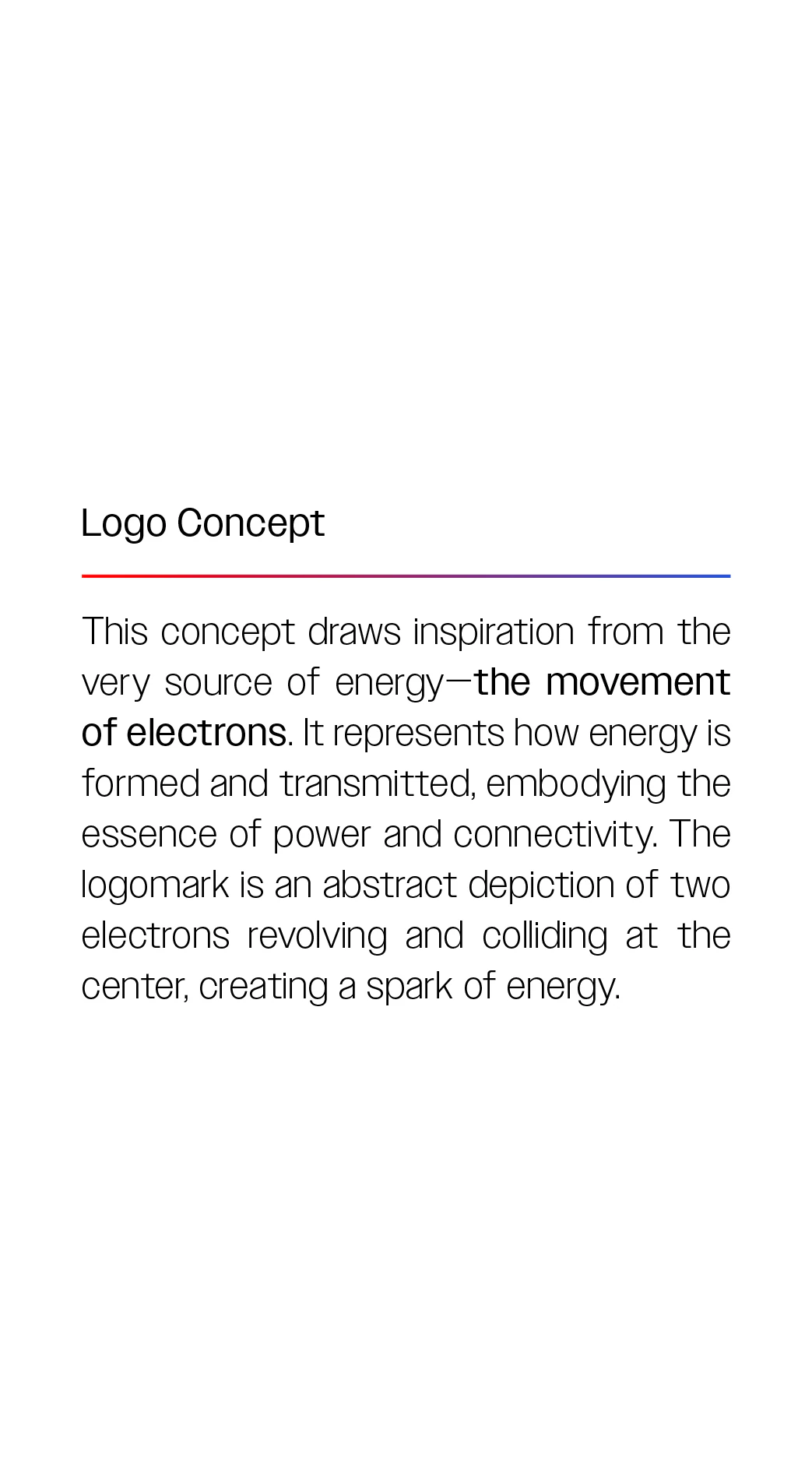 Logo concept: two electrons revolving and colliding into a spark of energy