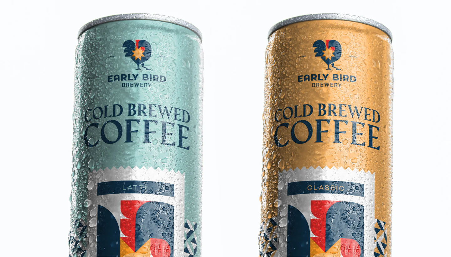 Two cold brew cans