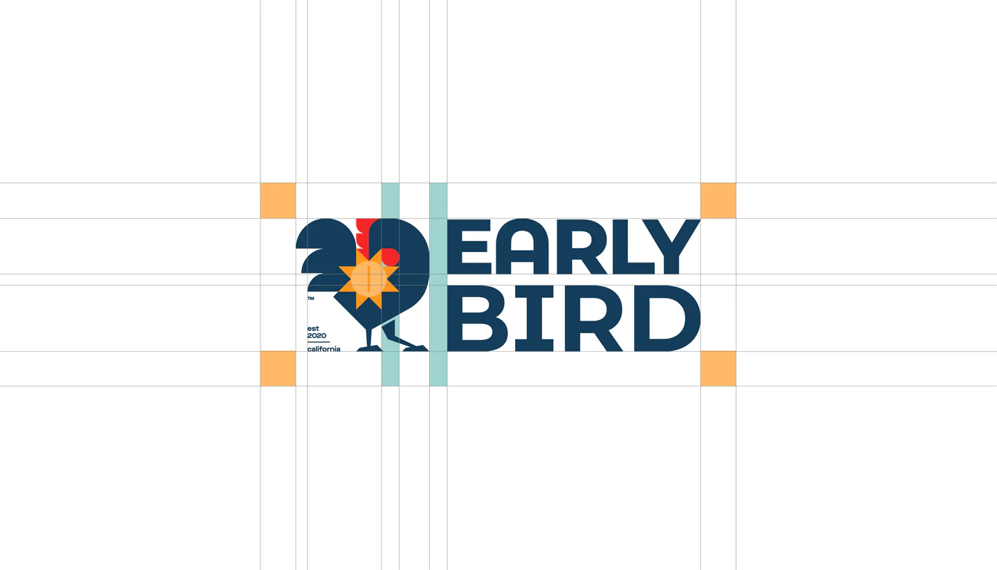 The logo on its construction grid