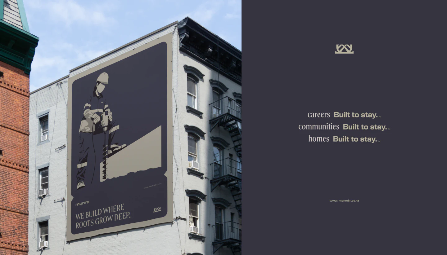 Building poster with the line Careers, communities, homes: built to stay