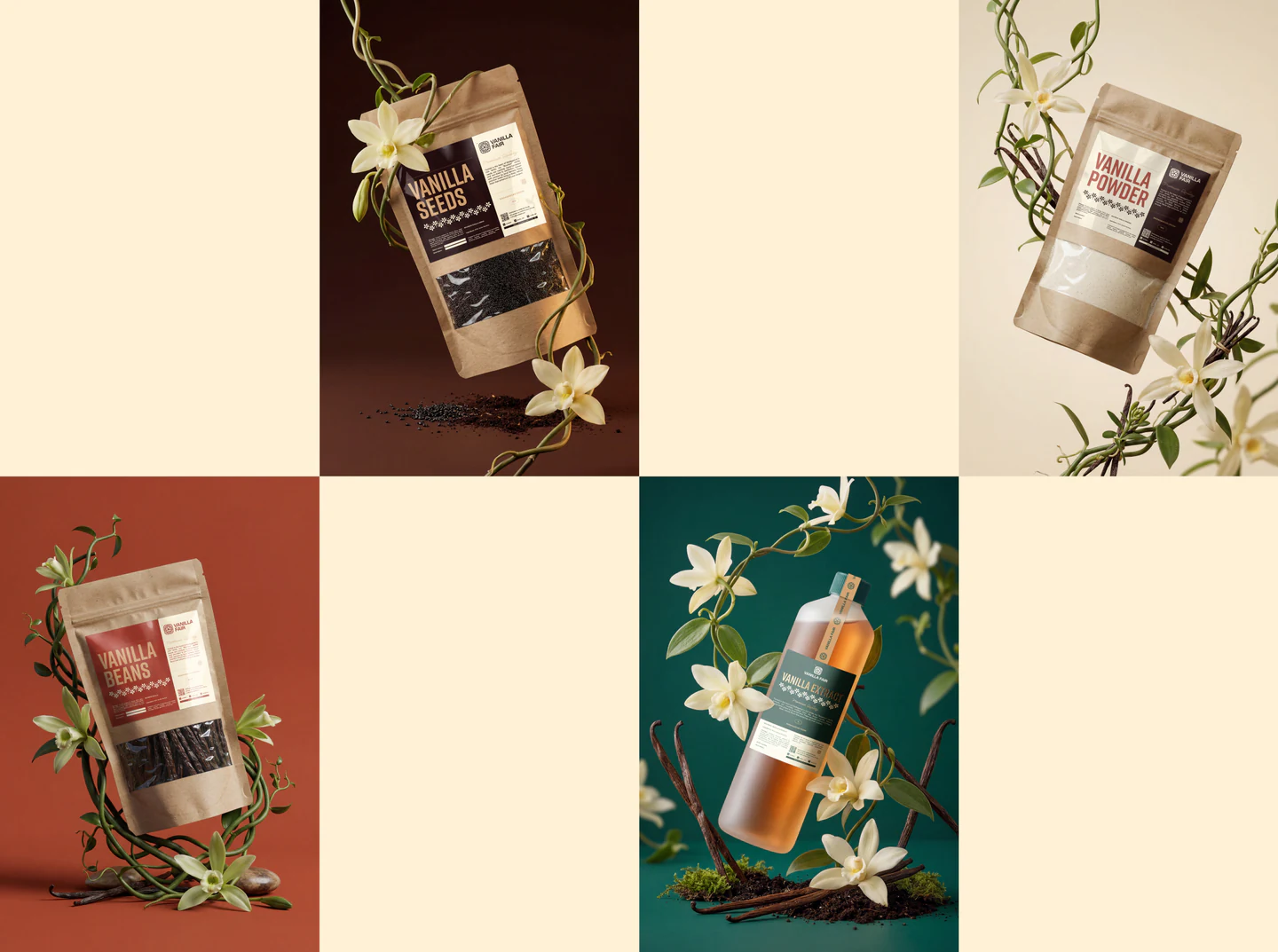 Seeds, beans, powder and extract packaging