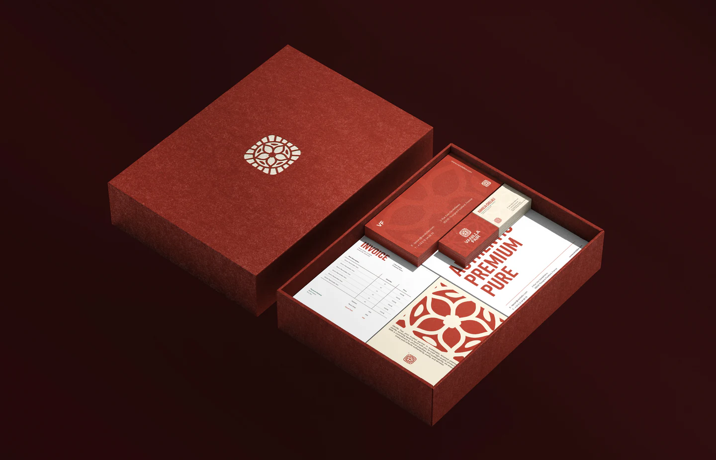 The Vanilla Fair gift box with cards