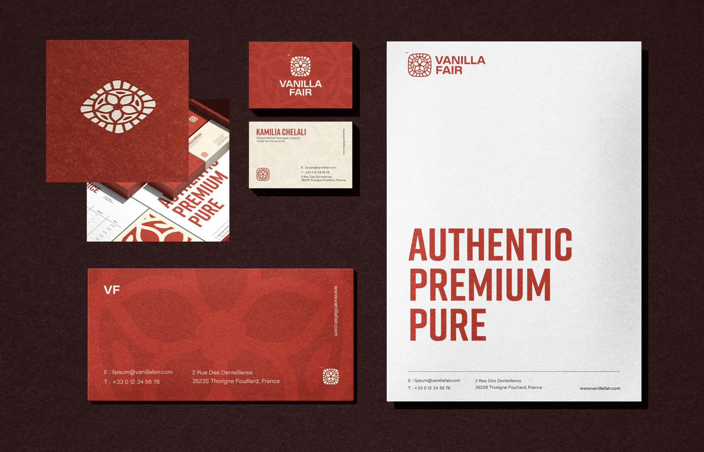 Letterhead, envelope and business cards